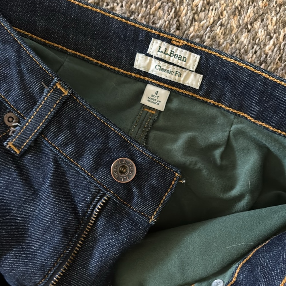 LL Bean Fleece Lined Jeans - New without tags